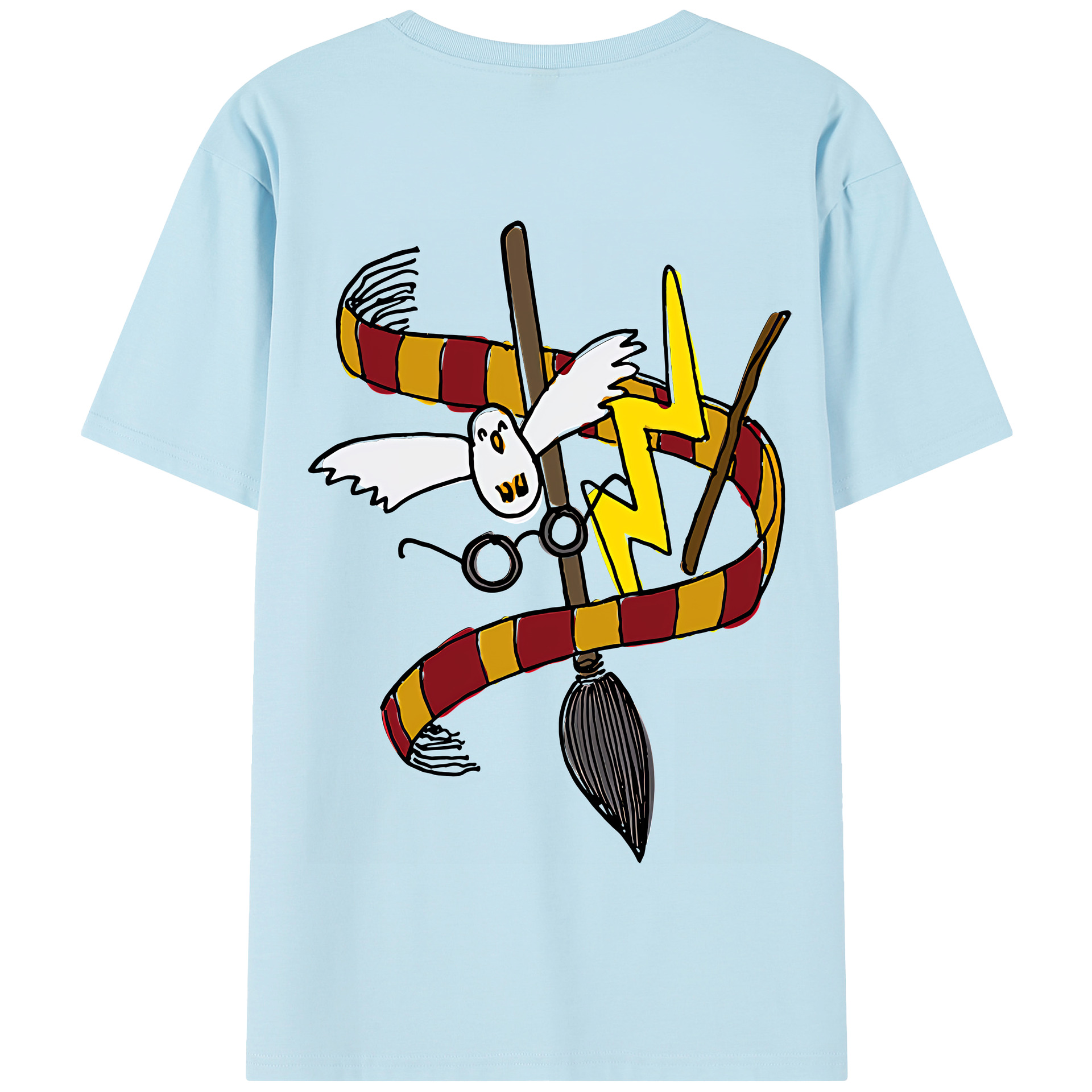 （画像用） Harry Potter ハリー・ポッターシリーズ 綿100％半袖Tシャツ（背面プリント）